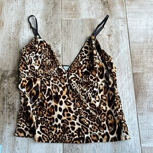 Leopard Print Camisole with Adjustable Straps